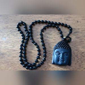 Large Buddha head necklace